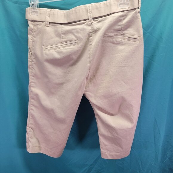 Bevy Womens Khaki Capris With Belt Size 27 Knee Length Casual Style - Picture 5 of 7